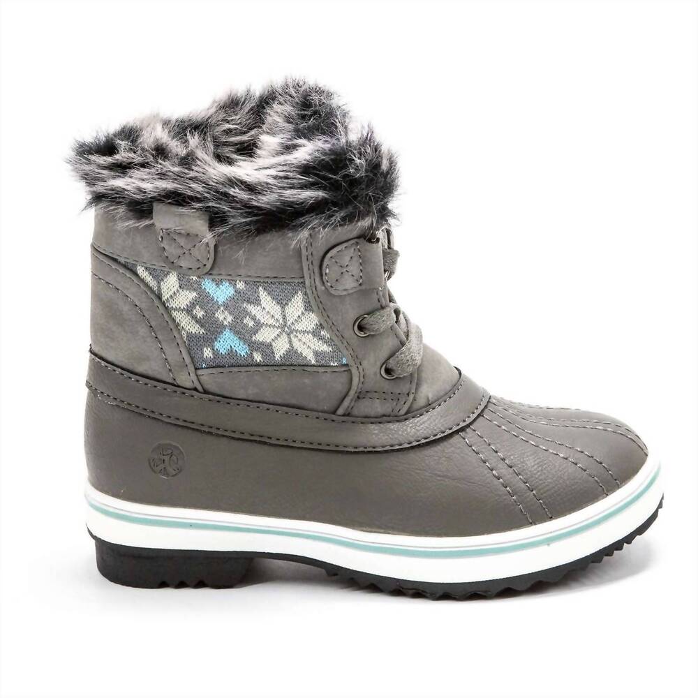NEW NORTHSIDE girl's brookelle snow boot in grey